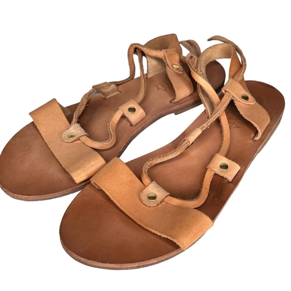 Sparta Novelty Lace‎ Up Leather Sandals